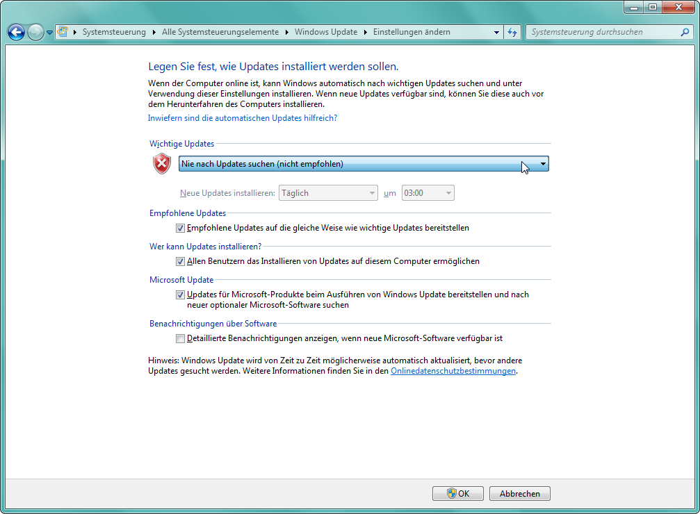 Automatische Updates Aktivieren Oder Deaktivieren Für Windows 7 And 8 1